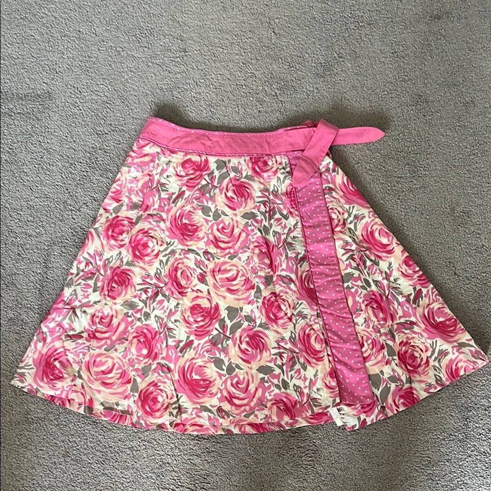 Floral Pink Wrap Skirt